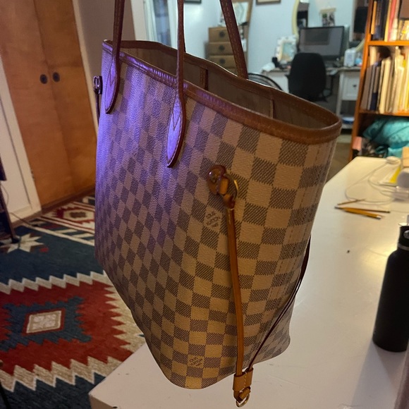 Damier Azur Neverfull Louis Vuitton LV MM - Picture 7 of 10